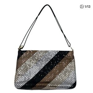 Y2K Multicolor metallic metal mesh clutch women’s shoulder bag, purse Prom✨